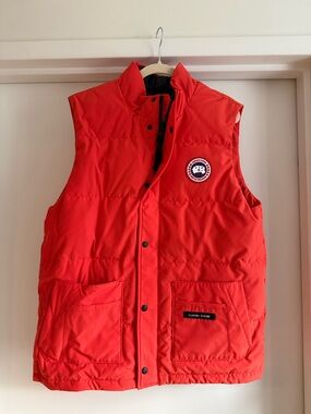 Canada Goose Men's Orange/Red Freestyle Crew Down Vest